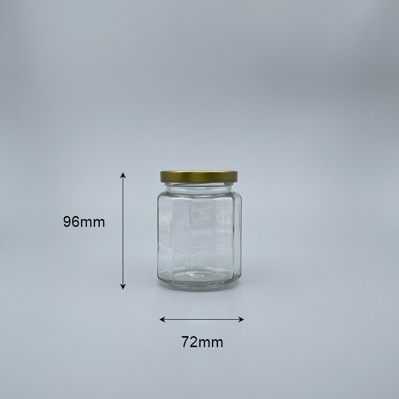 食品罐 十二角瓶 250ml RP-121 金蓋 63mm