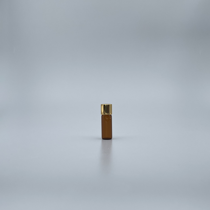玻璃瓶 茶色 4ml  15mm金蓋+15x45瓶身