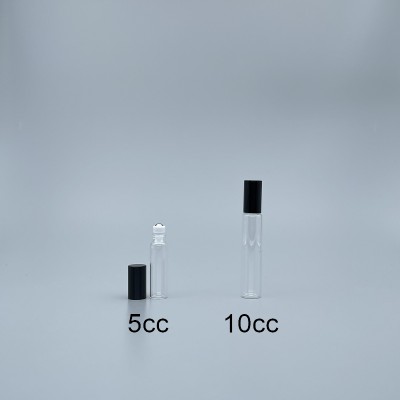 滾珠瓶 透明 5cc  鋼珠頭 黑蓋 15x52mm