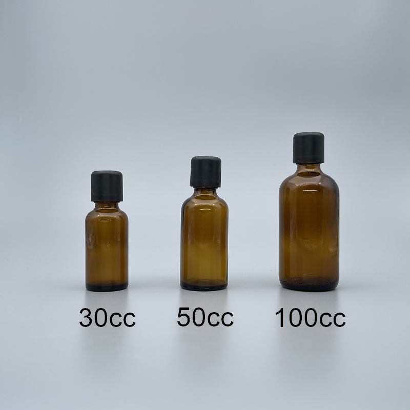 精油瓶 德國 茶色 下壓式安全蓋 50cc