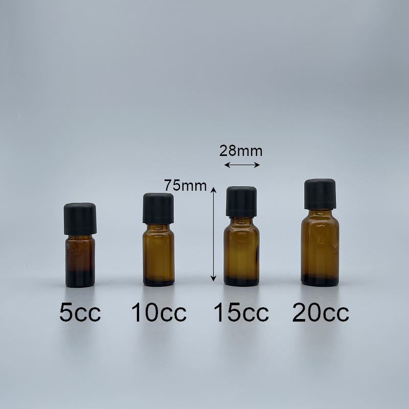 精油瓶 德國 茶色 下壓式安全蓋 15cc