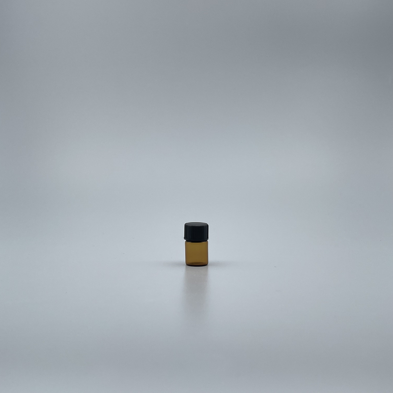 拍拍瓶 1.5cc 茶色+黑蓋附有洞內塞 15x23mm