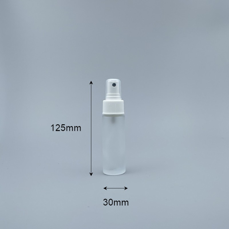 噴瓶 毛玻 白噴頭 30cc 高型 24牙 L-0332