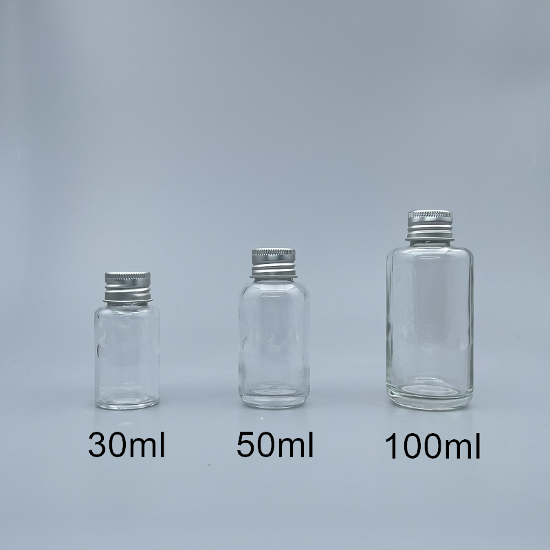 鋁蓋瓶 透玻 100ml 全鋁蓋+5.5#無洞內塞