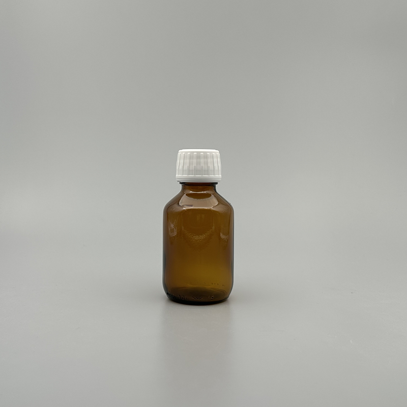 精油瓶 德國 茶 斜肩 28牙安全白蓋 100cc