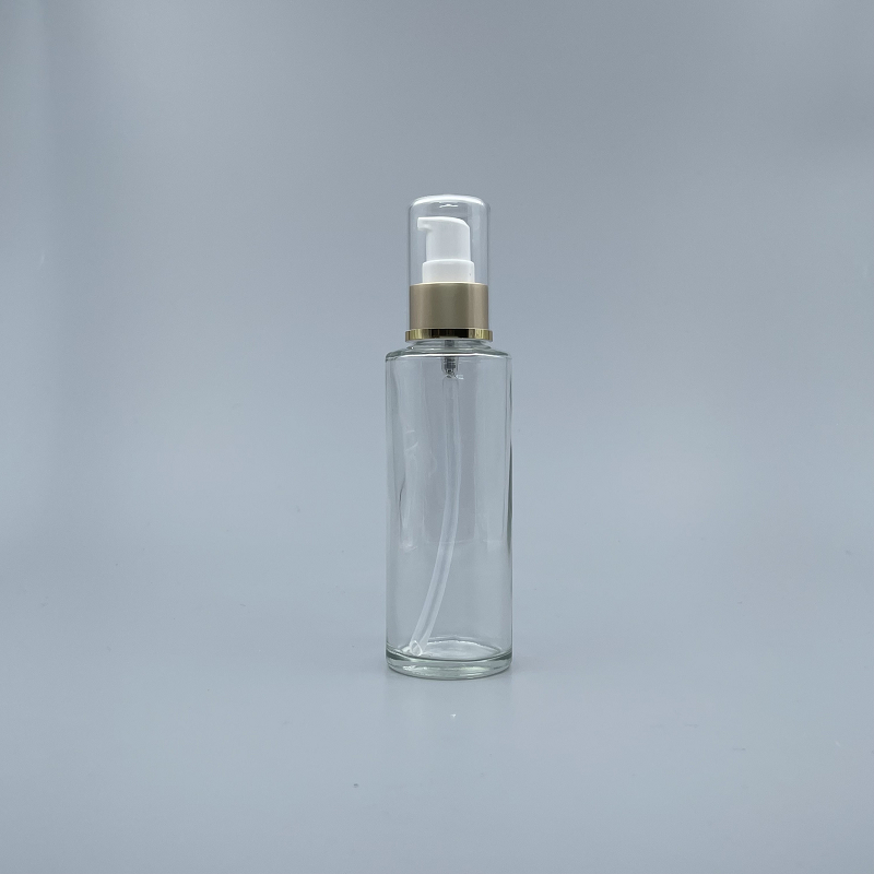 壓瓶 附蓋霧金中束 透明 120ml L-1208