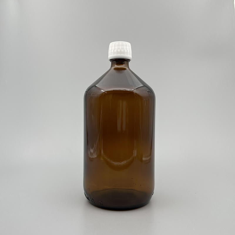精油瓶 德國 茶 斜肩 28牙安全白蓋 1L