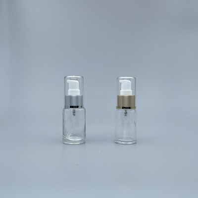 壓瓶 附蓋霧銀中束 透明 30ml L-0350