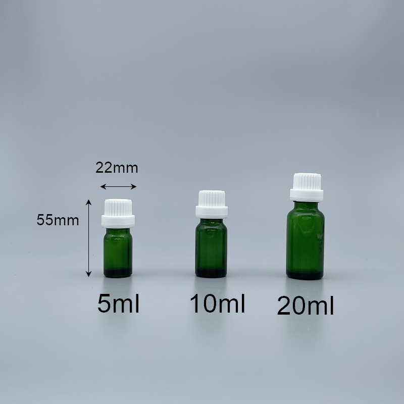 精油瓶 進口 大頭白蓋 綠色 5ml YB