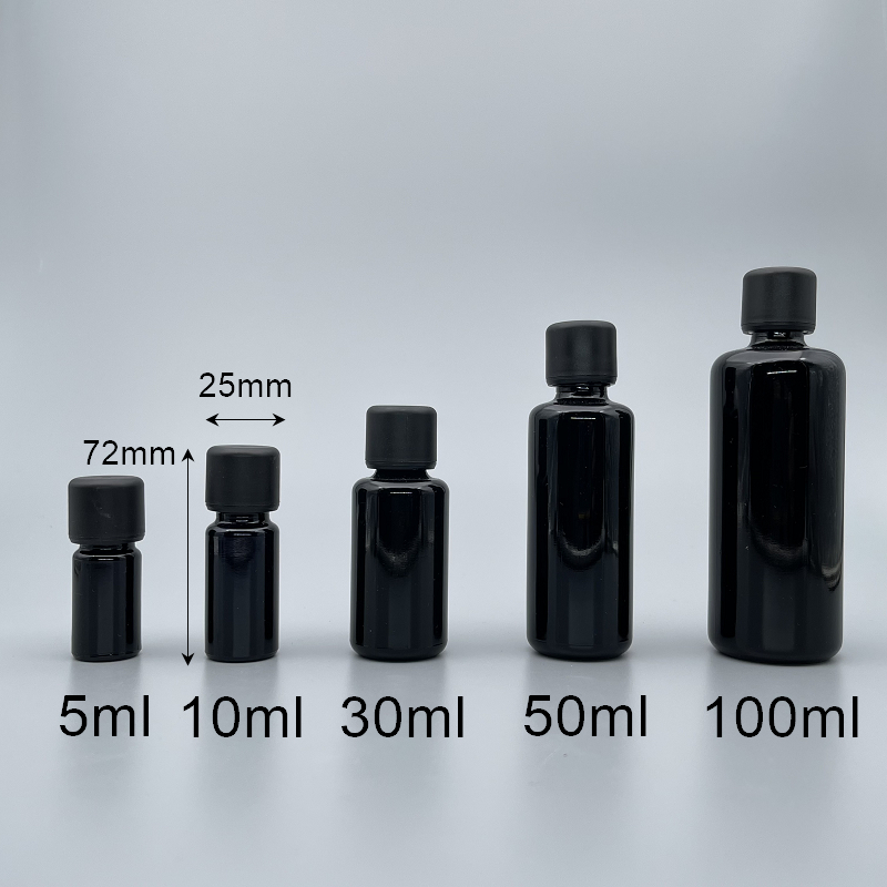 紫晶瓶 黑色平面安全蓋 10ml