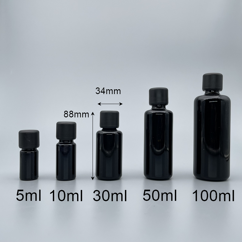 紫晶瓶 黑色平面安全蓋 30ml