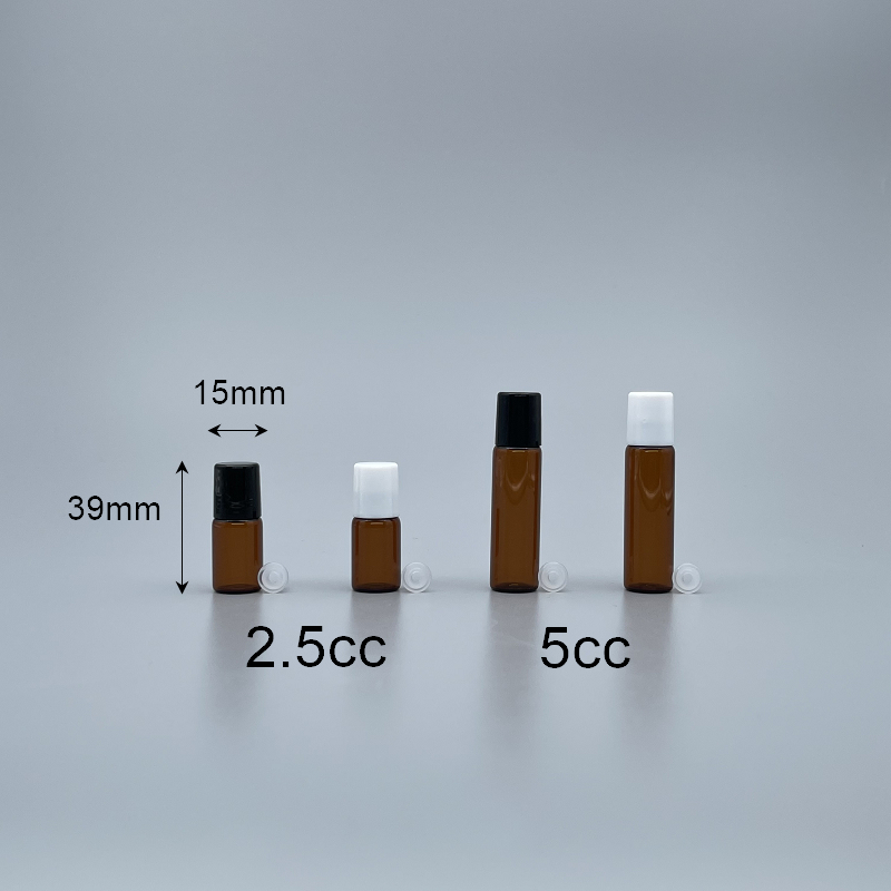 拍拍瓶 2.5cc 透明+黑蓋附有洞內塞 15x30mm