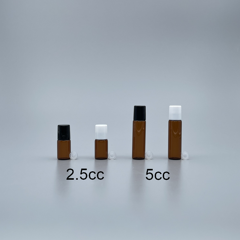 拍拍瓶 2.5cc 茶色+黑蓋附有洞內塞 15x30mm