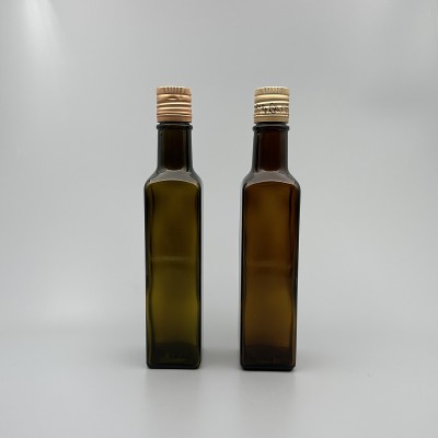 鋁蓋瓶 黑蓋 四角油瓶 橄欖綠 250ml
