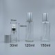 壓瓶 霧銀蓋 透玻 30ml L-0350