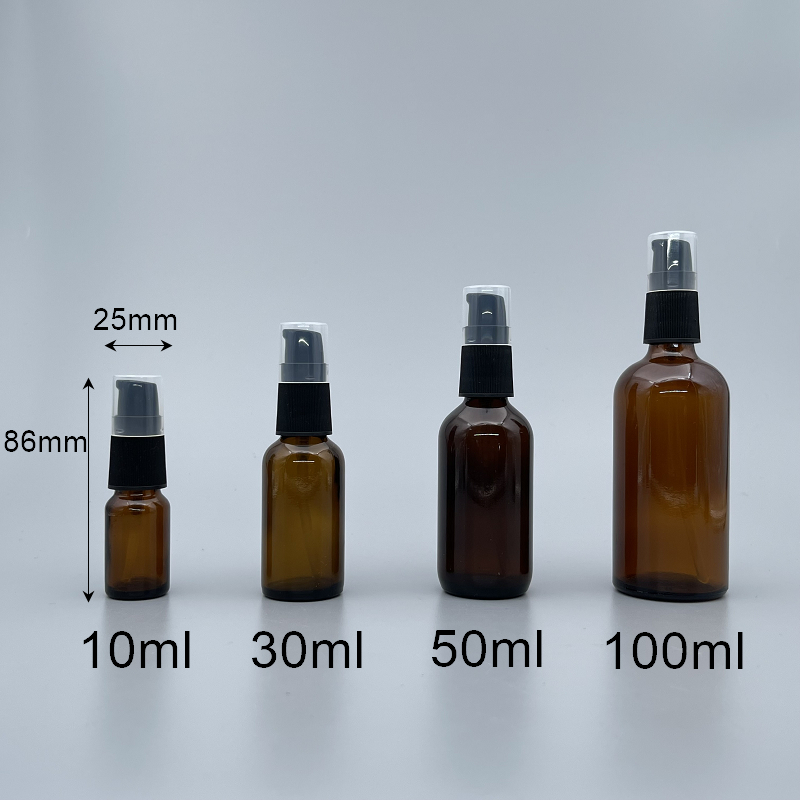 精油壓瓶 茶 黑壓頭 10ml