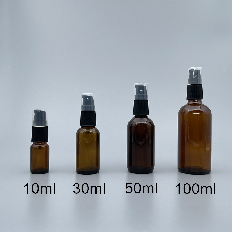 精油壓瓶 茶 黑壓頭 10ml