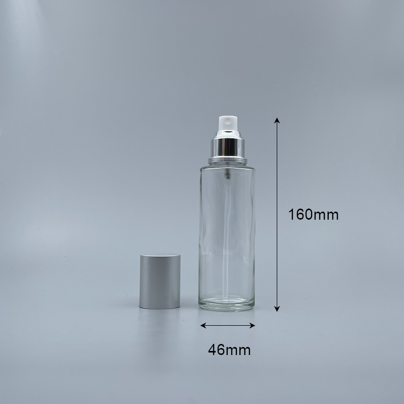 噴瓶 霧銀蓋 透玻 120ml L-1208