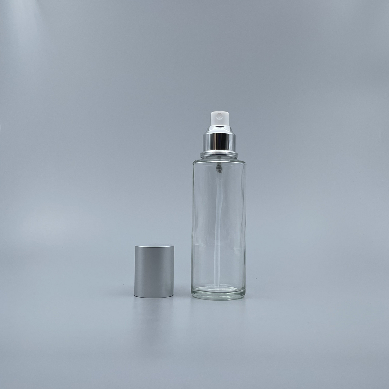 噴瓶 霧銀蓋 透玻 120ml L-1208
