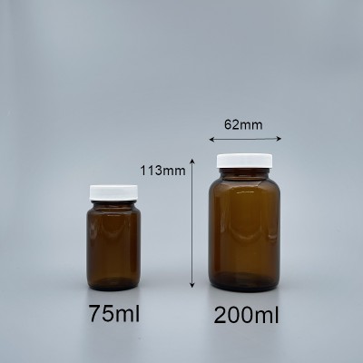 玻璃瓶 茶 45mm白蓋+封口紙 200ml 3120#