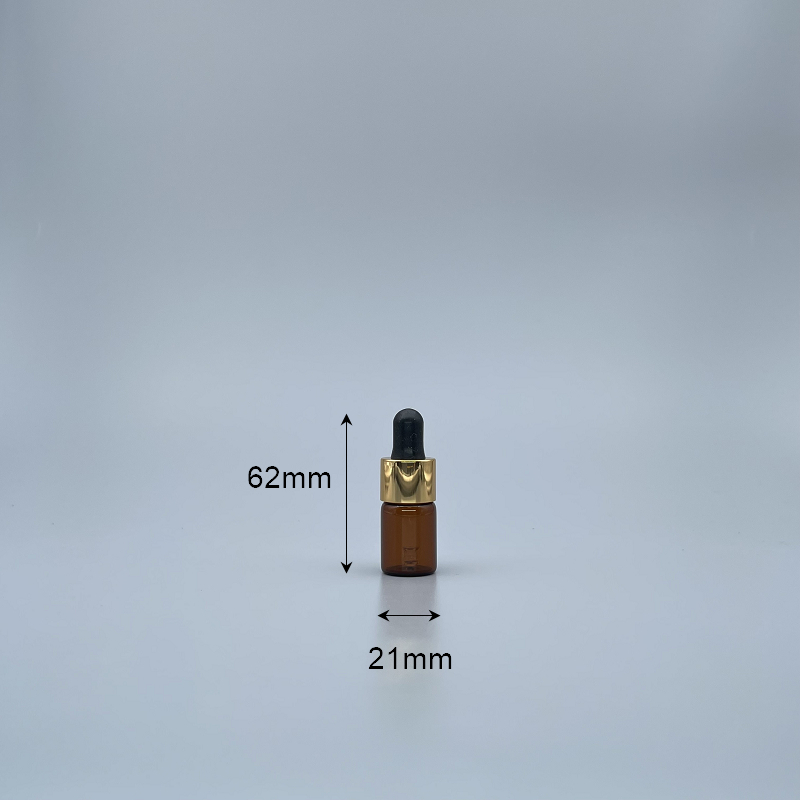 滴瓶 茶  5cc 金蓋+TPR黑膠帽