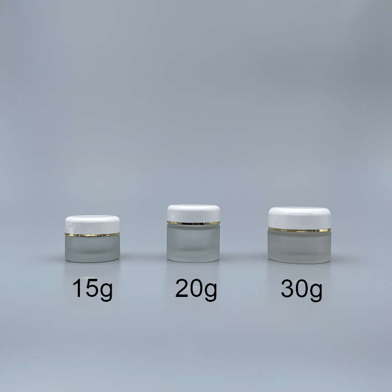 毛玻白蓋盒 15g(金邊)