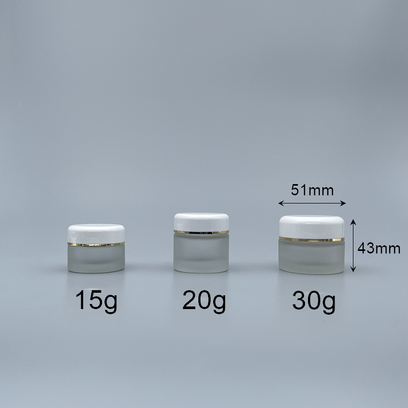 毛玻白蓋盒 30g(銀邊)