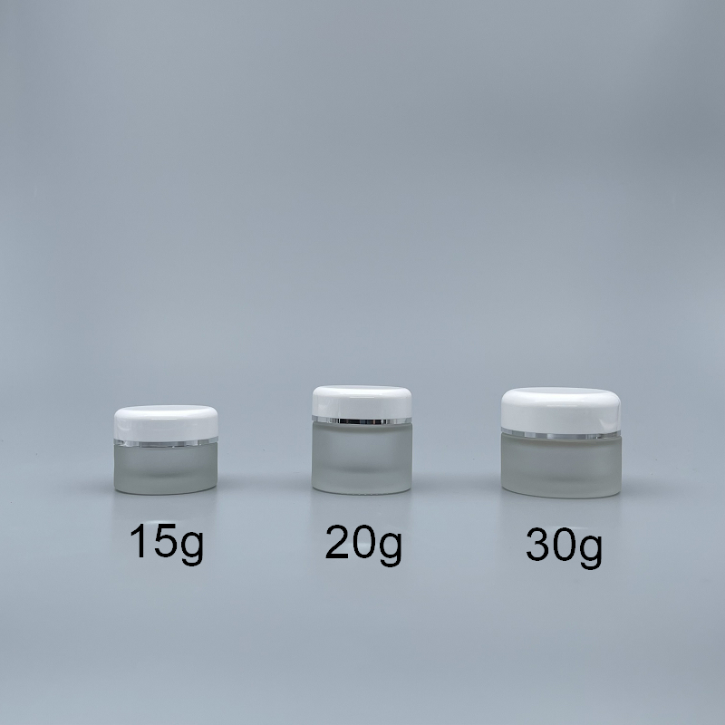 毛玻白蓋盒 30g(銀邊)