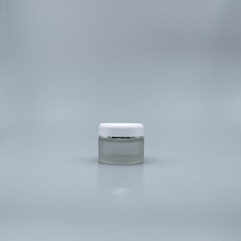 毛玻白蓋盒 50g(銀邊)