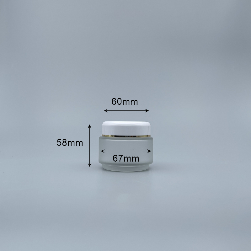 毛玻白蓋盒 100g(金邊)