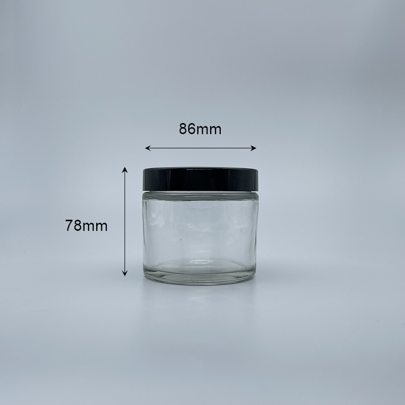 黑蓋玻璃盒 250g C-2550 滿容量280ml