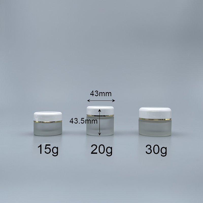 毛玻白蓋盒 20g(金邊)