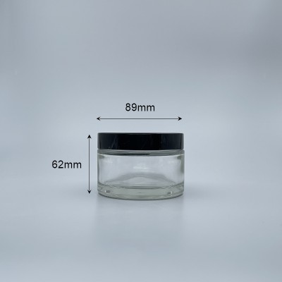 黑蓋玻璃盒 150g C-1550 滿容量180ml