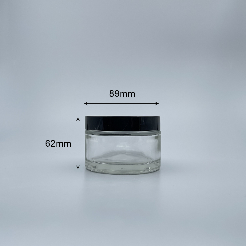 黑蓋玻璃盒 150g C-1550 滿容量180ml