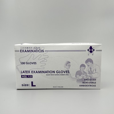 手套 三花牌乳膠 (L) 泰國製