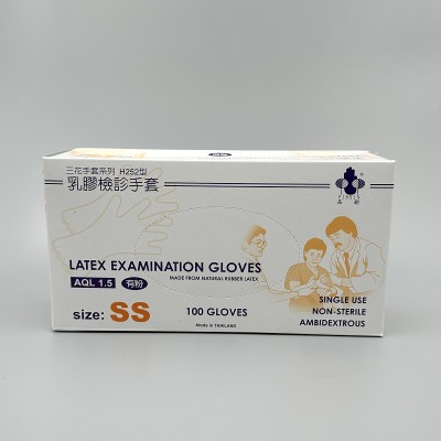 手套 三花牌乳膠 (SS) 泰國製