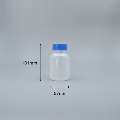 廣口瓶 PP料 藍蓋附內塞 150cc M-12
