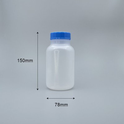 廣口瓶 PP料 藍蓋附內塞 500cc M-16