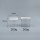 面霜盒 200g PS料 白/透 V-68