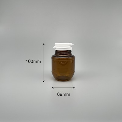 PS瓶 220cc 茶,尖底 X-05A