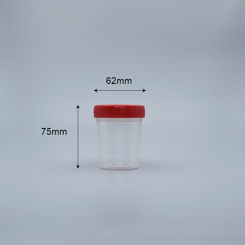 檢體杯 120ml 紅/透 滿容量150ml