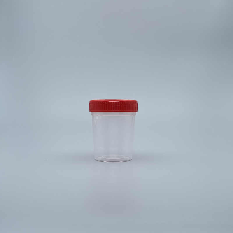 檢體杯 120ml 紅/透 滿容量150ml