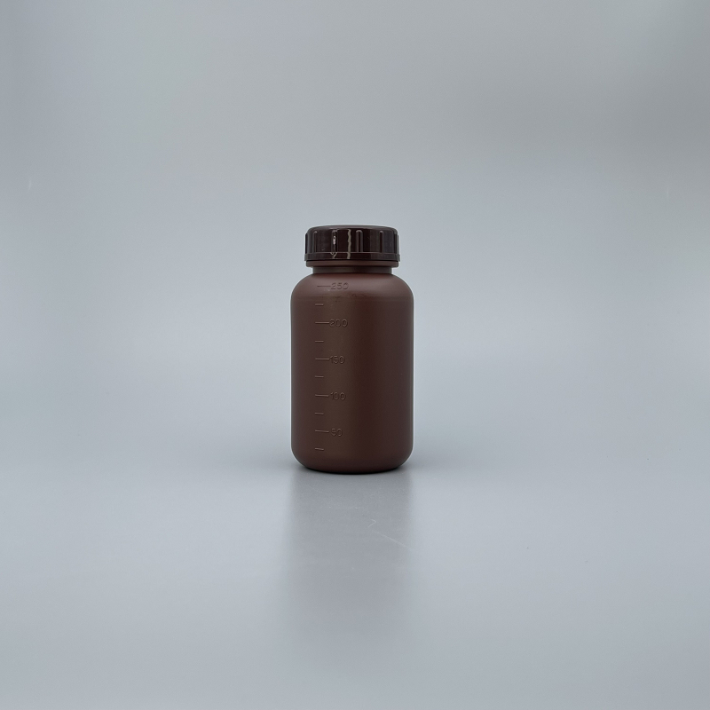 廣口瓶 茶 PE料  250cc NS