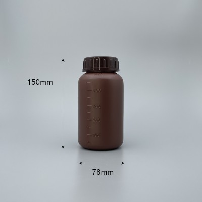 廣口瓶 茶 PE料  500cc NS