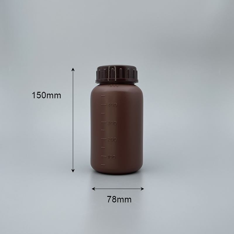 廣口瓶 茶 PE料  500cc NS