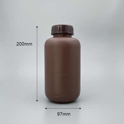 廣口瓶 茶 PE料 1000cc NS