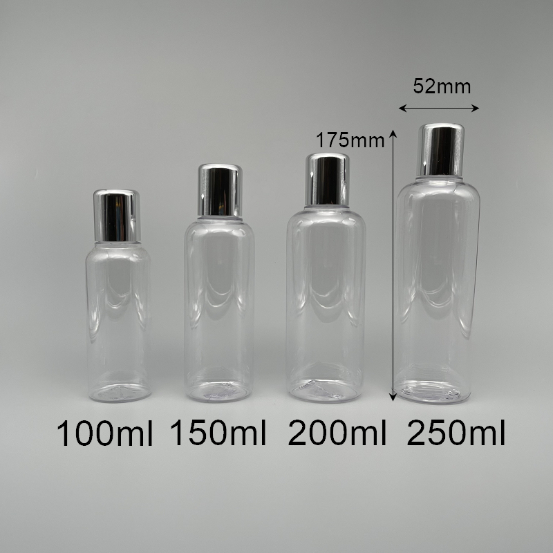 化粧水瓶 透明身 亮金蓋+內塞 250cc