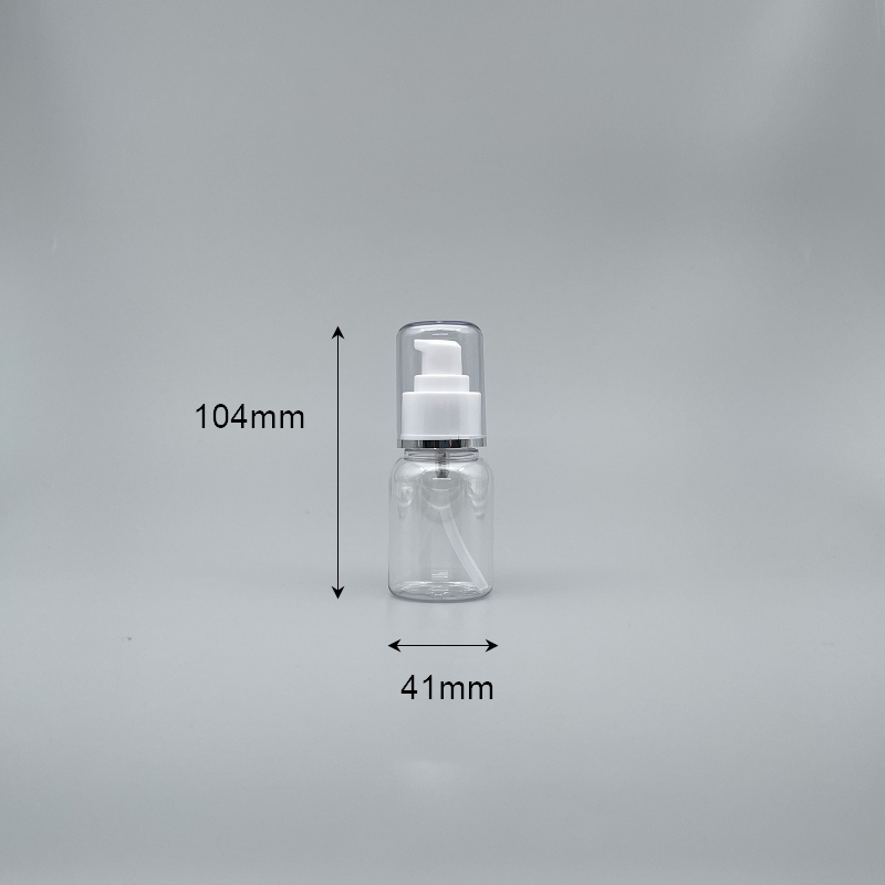 壓瓶 附蓋 PETG 50cc 透明 蓋滾銀邊 J-50