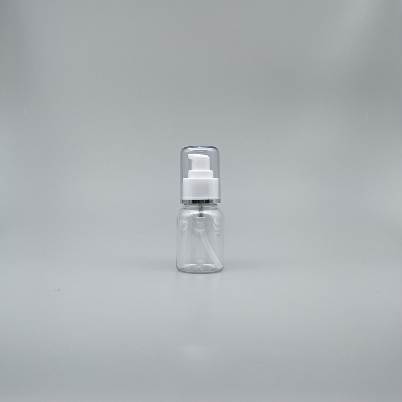 壓瓶 附蓋 PETG 50cc 透明 蓋滾銀邊 J-50