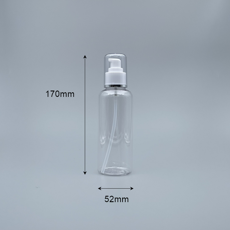 壓瓶 附蓋 PETG 200ml 透明 蓋滾銀邊 TR-200
